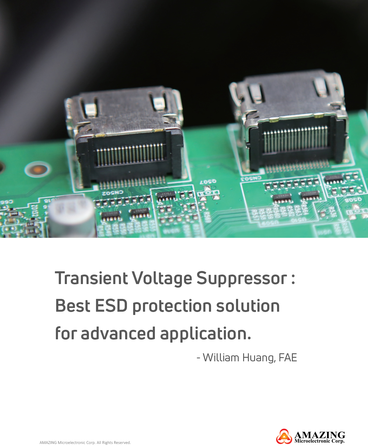 Amazing Microelectronic AMC whitepaper on Transient Voltage Suppressor: The Best ESD Protection Solutions