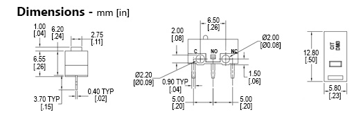 CIT Relay & Switch DM3 Ultra Subminiature Snap-Action Switch