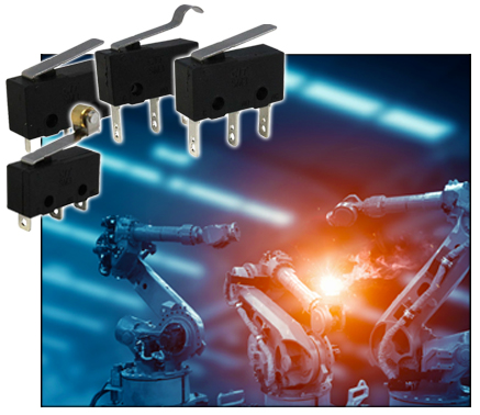 CIT’s new DM3 Series of Ultra Subminiature Snap-Action Switches in Four Different Actuator Types