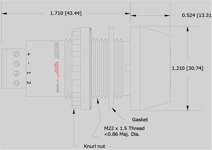 Mallory Sonalert ZT Miniature 22mm Panel Alarms with Red LED Lights