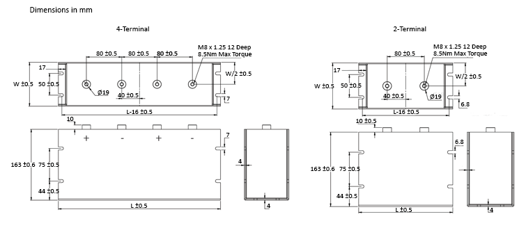 Cornell Dubilier Electronics CDE MDL Series of DC Link Polypropylene Film Capacitor Modules