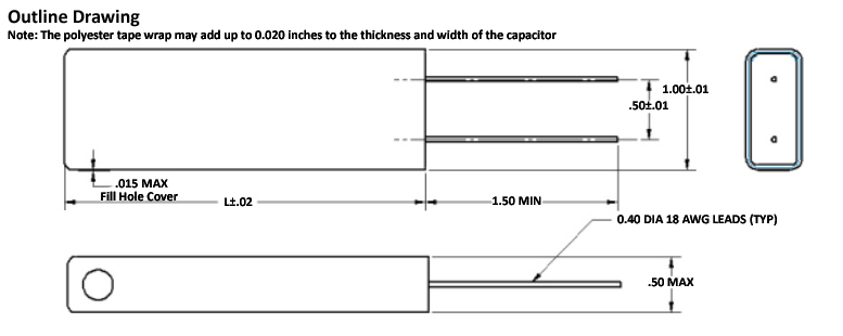 CDE Cornell Dubilier NHS Slimpack Aluminum Electrolytic Capacitor