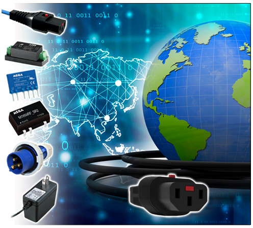 MEGA Electronics Power Cords, Power Supplies and DC/DC Converters