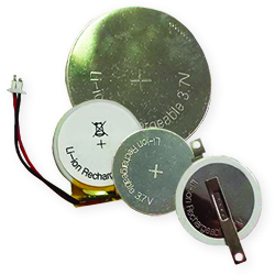 Illinois Capacitor RJD Series Rechargeable Ion Coin Cell Lithium Batteries