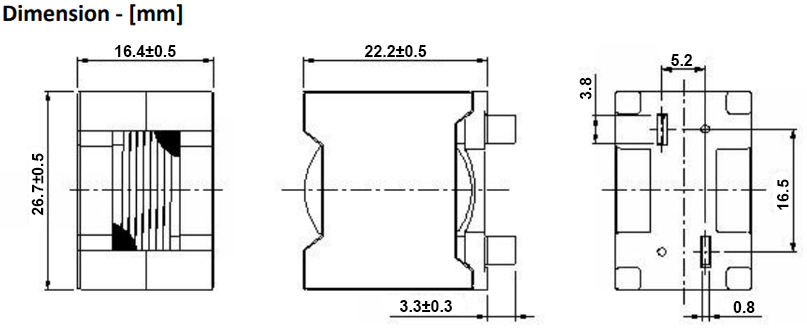 Sumida DEP1623 Ferrite Core PIN Power Inductor