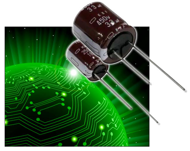 UCC United Chemi-Con KXF Series of Long-Life Ultra-Miniature Aluminum Electrolytic Through-Hole Capacitors