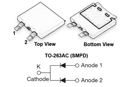 Vishay 10A to 30A FRED Pt® Hyperfast and Ultrafast Recovery Rectifier options