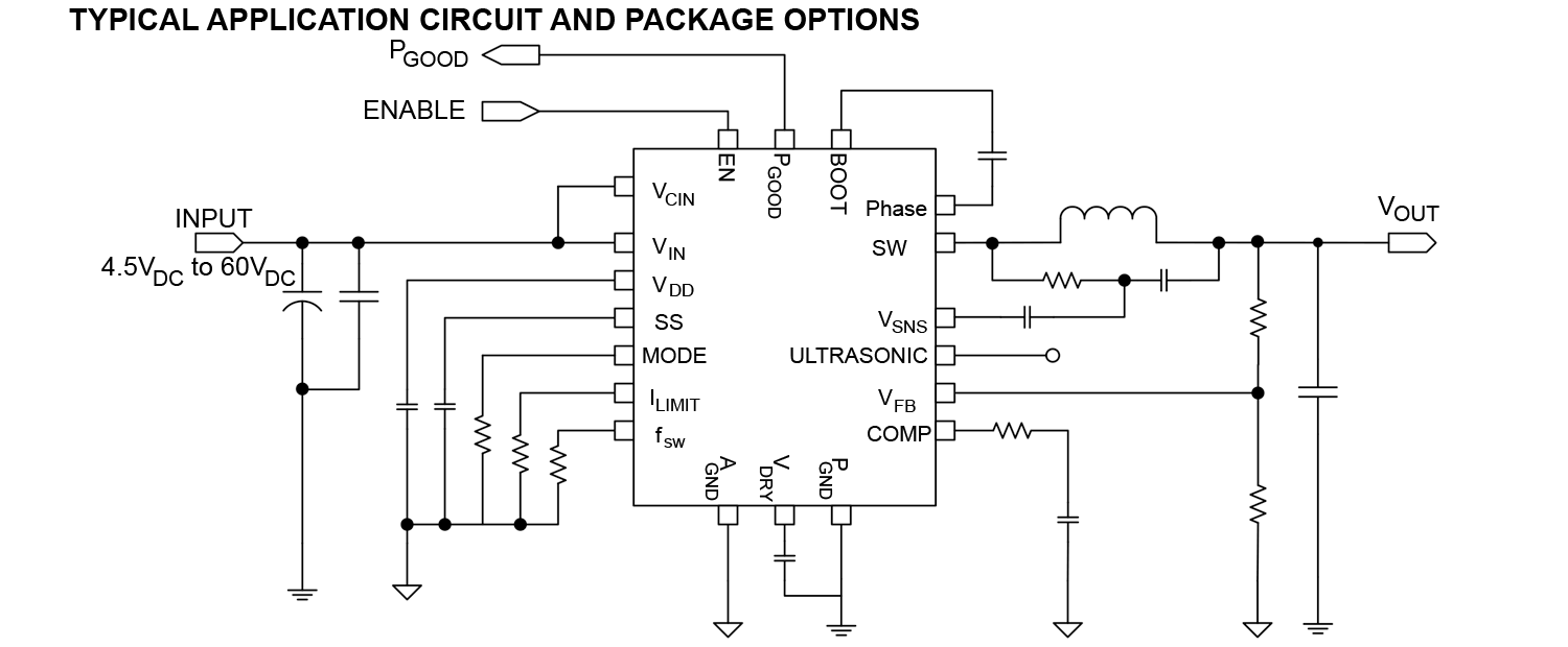 Vishay Siliconix SiC462 4.5V to 60V Synchronous microBUCK Regulator Power IC