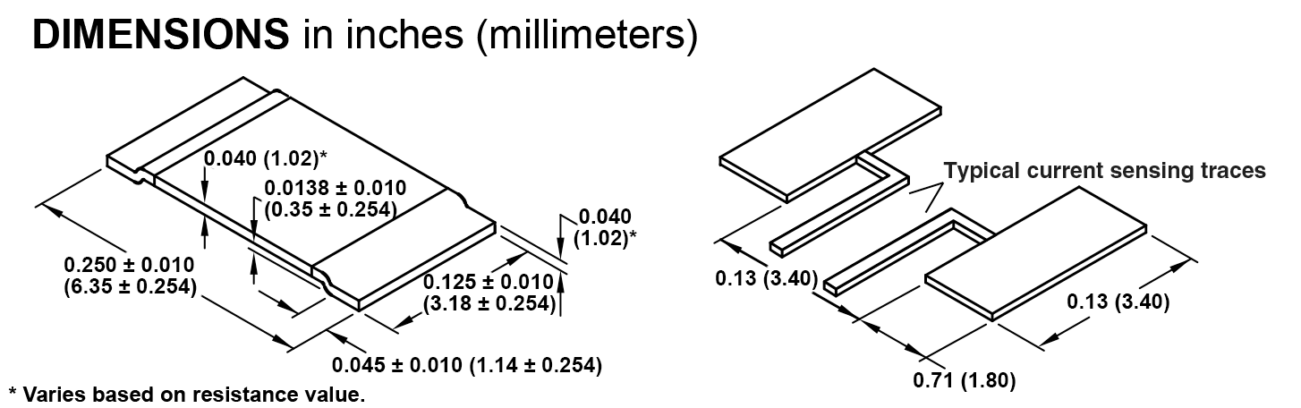 Vishay Dale WSLF2512 6W Power Metal Strip Resistor