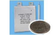 Cornell Dubilier Electronics (CDE) new type PPC ultra-thin 1mm polymer aluminum electrolytic capacitor