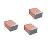 Click to view full size of image of CH Ultra High-Q, High Self-Resonant Frequency Dielectric Ceramic Capacitor, 100V, 1000pF, ±0.05pF, standard tin plated Nickel, micro-strip ribbons, horizontal - Size 0505