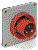 Click to view full size of image of PDI Heavy Duty Splashproof Power Connectors 16A 110V 6H Blue 3-Wire Screw Terminal Inlet