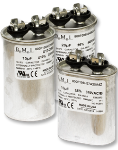 Click to view full size of image of 810P AC Motor Run Self-Healing, Metallized Polypropylene Film Capacitors - 10uF @ 370VAC - Aluminum Oval Case